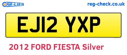 EJ12YXP are the vehicle registration plates.