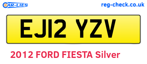EJ12YZV are the vehicle registration plates.