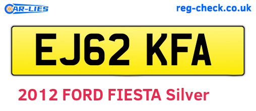 EJ62KFA are the vehicle registration plates.