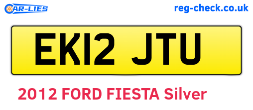 EK12JTU are the vehicle registration plates.