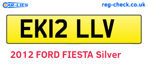 EK12LLV are the vehicle registration plates.