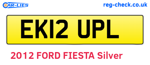 EK12UPL are the vehicle registration plates.