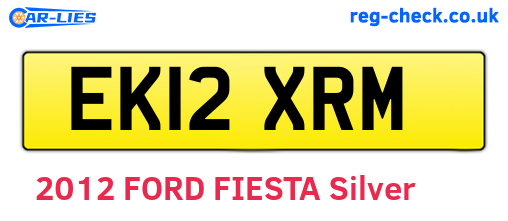 EK12XRM are the vehicle registration plates.