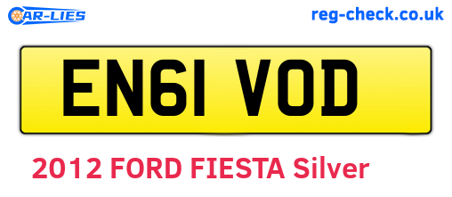 EN61VOD are the vehicle registration plates.