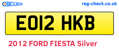EO12HKB are the vehicle registration plates.