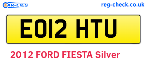 EO12HTU are the vehicle registration plates.