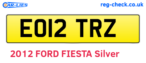 EO12TRZ are the vehicle registration plates.