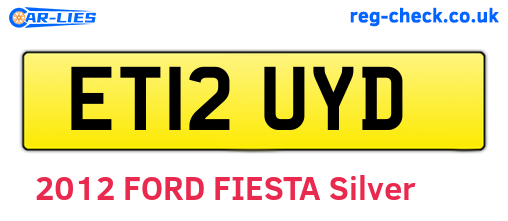 ET12UYD are the vehicle registration plates.