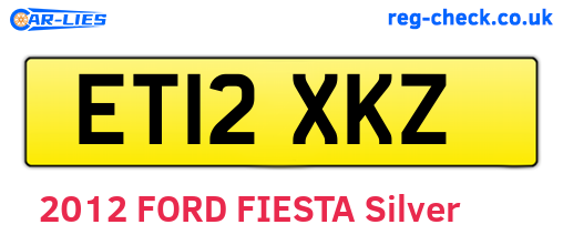 ET12XKZ are the vehicle registration plates.