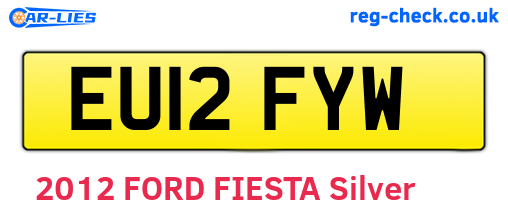 EU12FYW are the vehicle registration plates.