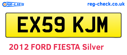 EX59KJM are the vehicle registration plates.