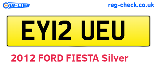 EY12UEU are the vehicle registration plates.