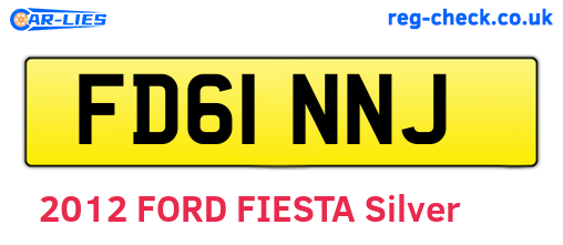 FD61NNJ are the vehicle registration plates.