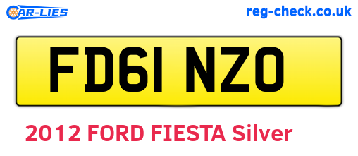 FD61NZO are the vehicle registration plates.