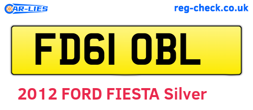 FD61OBL are the vehicle registration plates.