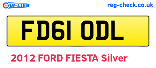 FD61ODL are the vehicle registration plates.