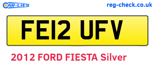 FE12UFV are the vehicle registration plates.