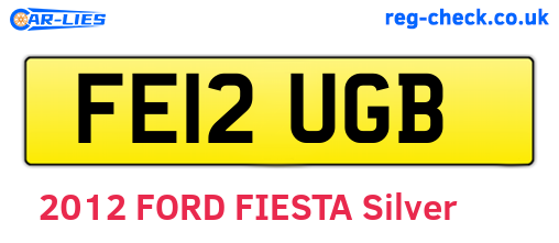 FE12UGB are the vehicle registration plates.