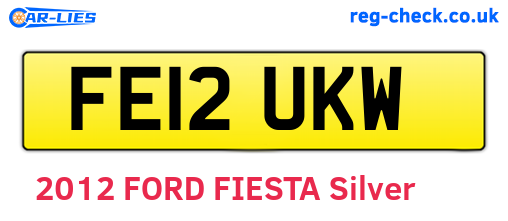 FE12UKW are the vehicle registration plates.