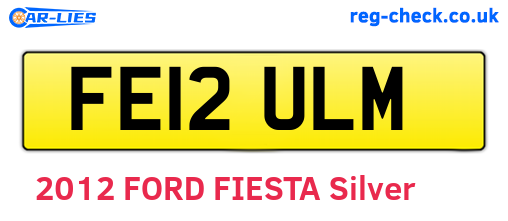 FE12ULM are the vehicle registration plates.