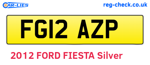 FG12AZP are the vehicle registration plates.