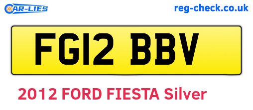 FG12BBV are the vehicle registration plates.