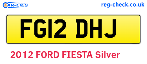 FG12DHJ are the vehicle registration plates.
