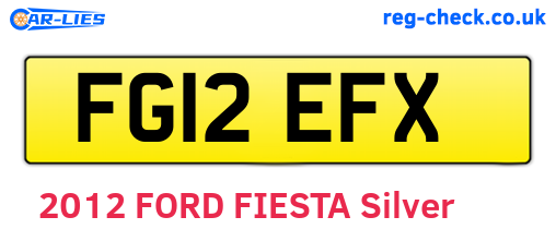 FG12EFX are the vehicle registration plates.