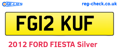 FG12KUF are the vehicle registration plates.