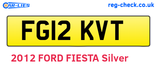 FG12KVT are the vehicle registration plates.