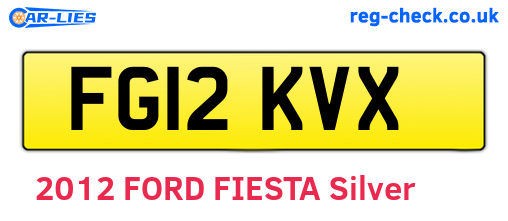 FG12KVX are the vehicle registration plates.