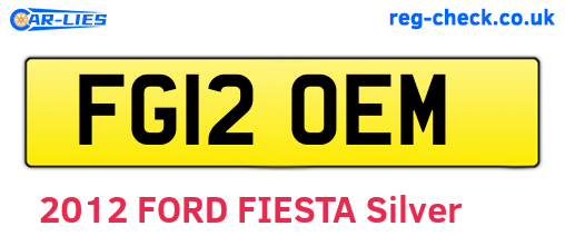 FG12OEM are the vehicle registration plates.
