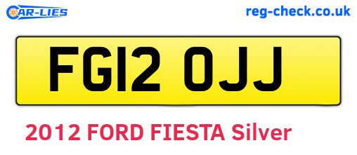 FG12OJJ are the vehicle registration plates.
