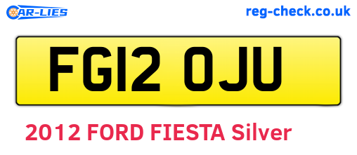 FG12OJU are the vehicle registration plates.
