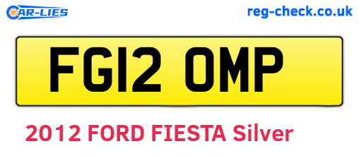 FG12OMP are the vehicle registration plates.