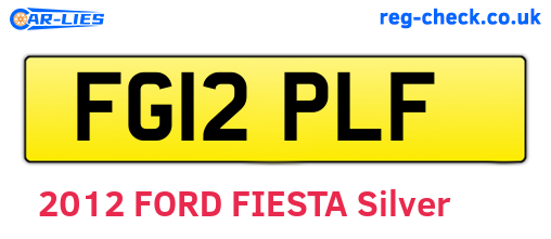 FG12PLF are the vehicle registration plates.