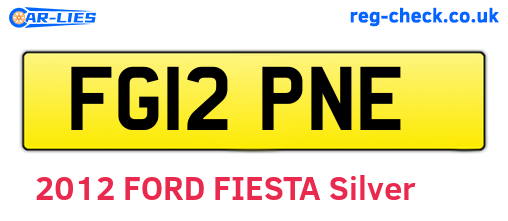 FG12PNE are the vehicle registration plates.