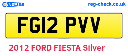 FG12PVV are the vehicle registration plates.