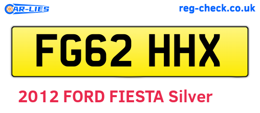 FG62HHX are the vehicle registration plates.