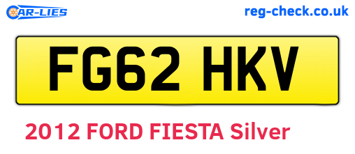 FG62HKV are the vehicle registration plates.
