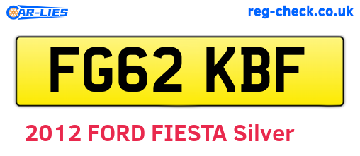 FG62KBF are the vehicle registration plates.