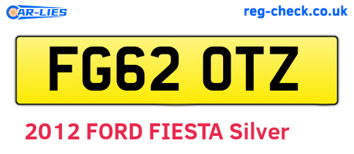 FG62OTZ are the vehicle registration plates.