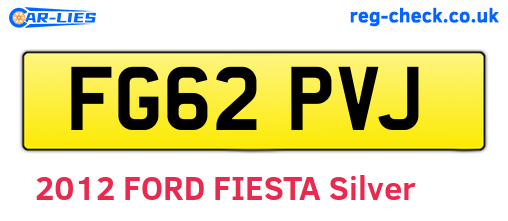 FG62PVJ are the vehicle registration plates.