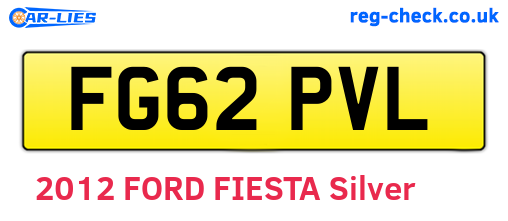 FG62PVL are the vehicle registration plates.