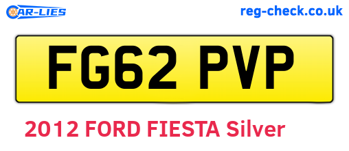 FG62PVP are the vehicle registration plates.