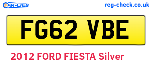 FG62VBE are the vehicle registration plates.