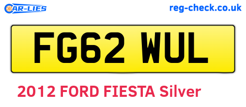 FG62WUL are the vehicle registration plates.