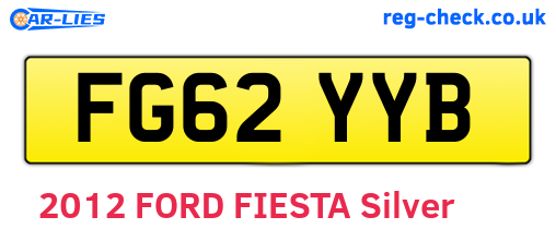 FG62YYB are the vehicle registration plates.