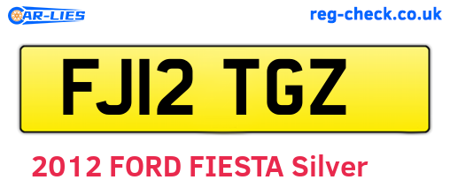 FJ12TGZ are the vehicle registration plates.