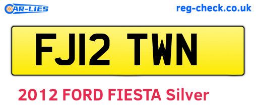 FJ12TWN are the vehicle registration plates.